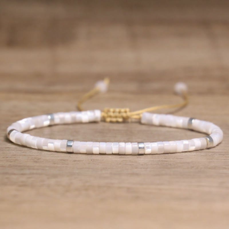 FuAttract Balance Protection & Positive Energy Blue Imperial Stone Tiger's Eye Amazonite Natural Stone Braided Bracelet - White Trochidae Silver - image 101