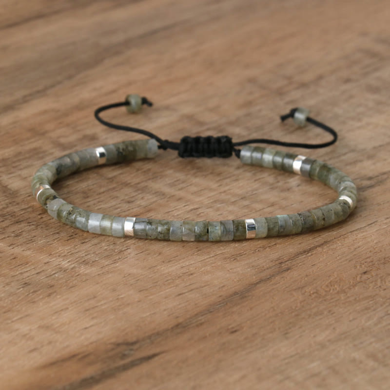 FuAttract Balance Protection & Positive Energy Blue Imperial Stone Tiger's Eye Amazonite Natural Stone Braided Bracelet - Labradorite - image 86