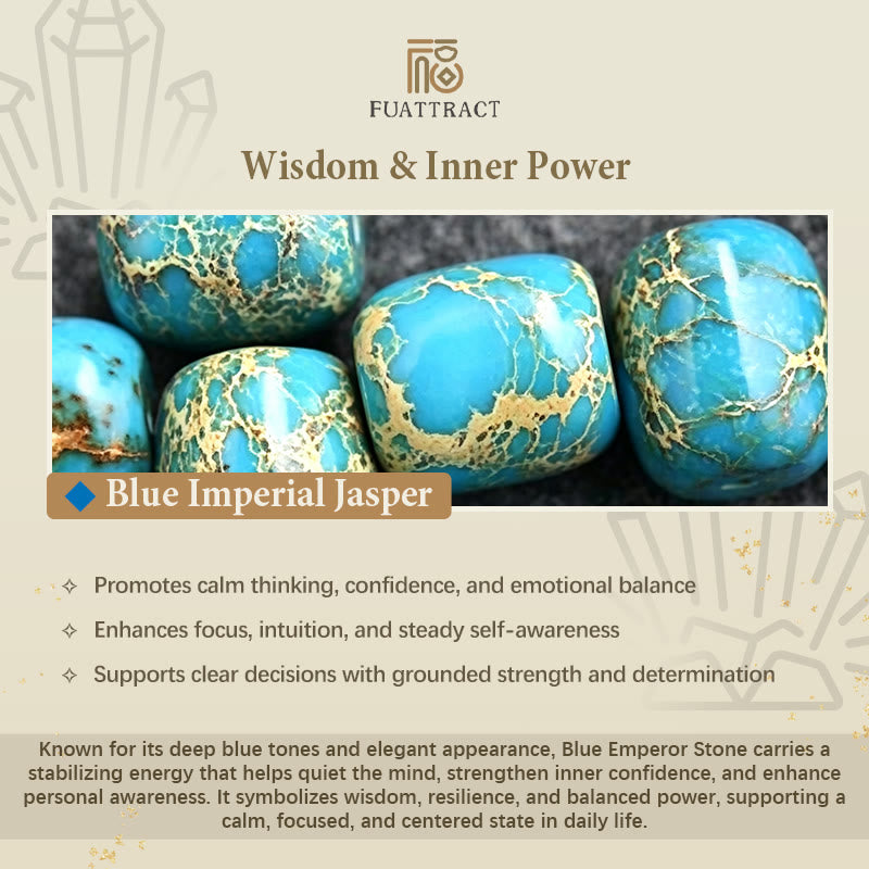 FuAttract Balance Protection & Positive Energy Blue Imperial Stone Tiger's Eye Amazonite Natural Stone Braided Bracelet - image 3