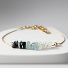 FuAttract Love Harmony & Emotional Balance Strawberry Quartz Lepidolite Moonstone Chips Alloy Bracelet - image 5