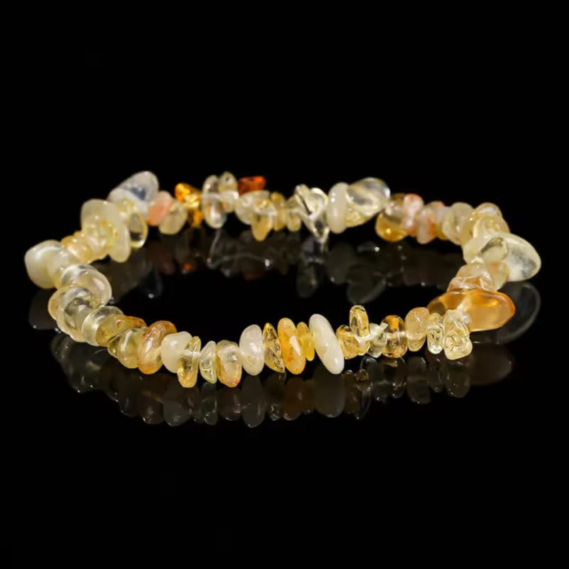 FuAttract Healing Luck & Harmony Natural Crystal & Agate Colorful Irregular Beaded Bracelet - Citrine Chips - image 44
