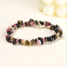 FuAttract Healing Luck & Harmony Natural Crystal & Agate Colorful Irregular Beaded Bracelet - Tourmaline Chips - image 39