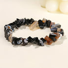FuAttract Healing Luck & Harmony Natural Crystal & Agate Colorful Irregular Beaded Bracelet - Black Onyx Chips - image 38