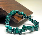 FuAttract Healing Luck & Harmony Natural Crystal & Agate Colorful Irregular Beaded Bracelet - Malachite Chips - image 9