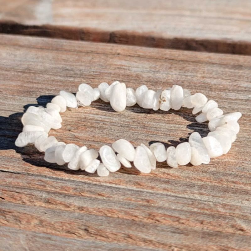 FuAttract Healing Luck & Harmony Natural Crystal & Agate Colorful Irregular Beaded Bracelet - White Marble Chips - image 35