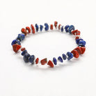 FuAttract Healing Luck & Harmony Natural Crystal & Agate Colorful Irregular Beaded Bracelet - Lapis Lazuli+Red Stone Chips - image 48