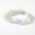 FuAttract Healing Luck & Harmony Natural Crystal & Agate Colorful Irregular Beaded Bracelet - Morganite Chips+Purple Agate Fortune Bead - image 53