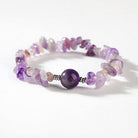FuAttract Healing Luck & Harmony Natural Crystal & Agate Colorful Irregular Beaded Bracelet - Ametrine Chips+Amethyst Fortune Bead - image 52
