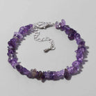 FuAttract Healing Luck & Harmony Natural Crystal & Agate Colorful Irregular Beaded Bracelet - Amethyst Chips+Silver Alloy - image 60