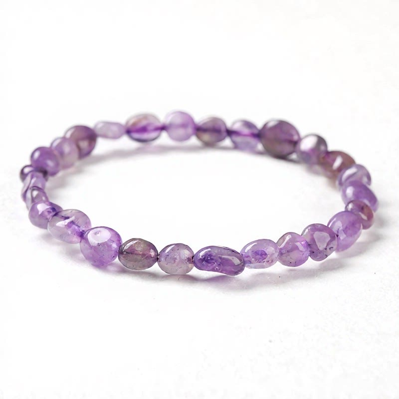 FuAttract Healing Luck & Harmony Natural Crystal & Agate Colorful Irregular Beaded Bracelet - Tumbled Amethyst - image 66