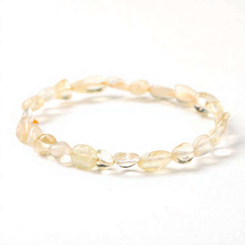 FuAttract Healing Luck & Harmony Natural Crystal & Agate Colorful Irregular Beaded Bracelet - Tumbled Citrine - image 65