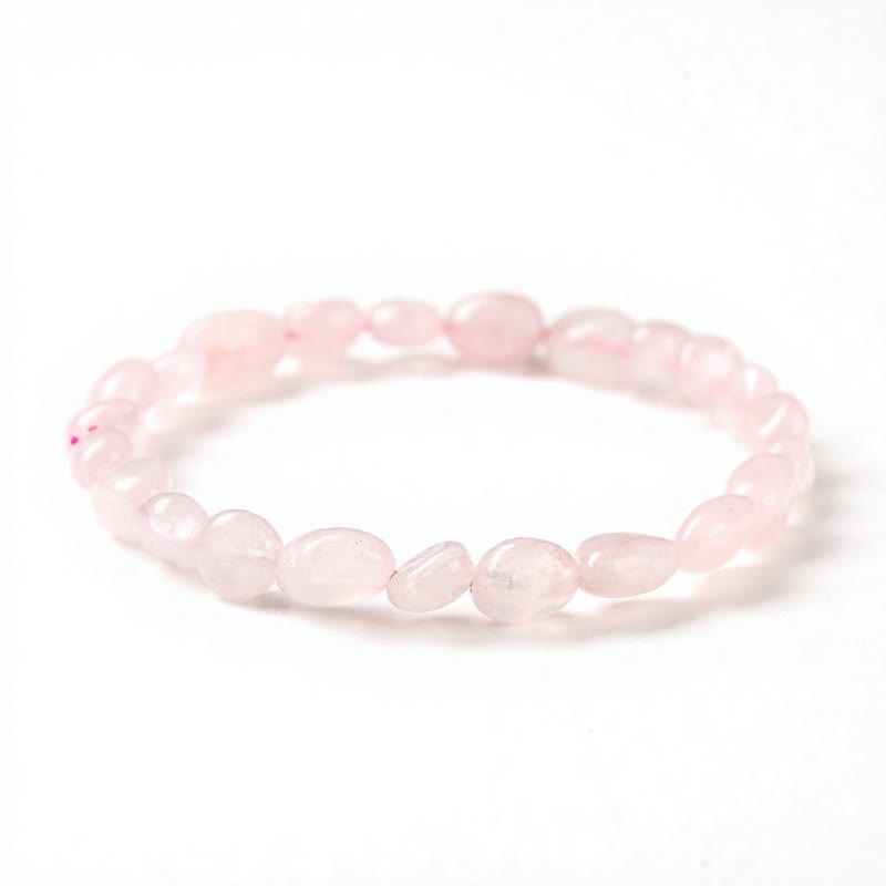 FuAttract Healing Luck & Harmony Natural Crystal & Agate Colorful Irregular Beaded Bracelet - Tumbled Rose Quartz - image 62