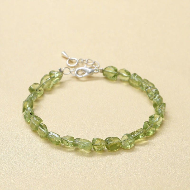 FuAttract Healing Luck & Harmony Natural Crystal & Agate Colorful Irregular Beaded Bracelet - Tumbled Peridot - image 73