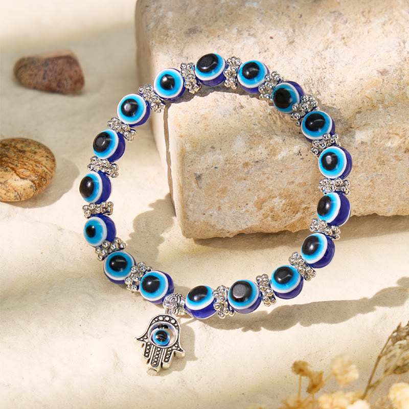 FuAttract Protection Luck & Balance Hamsa Hand Evil Eye Charm Spiritual Bracelet  - image 1