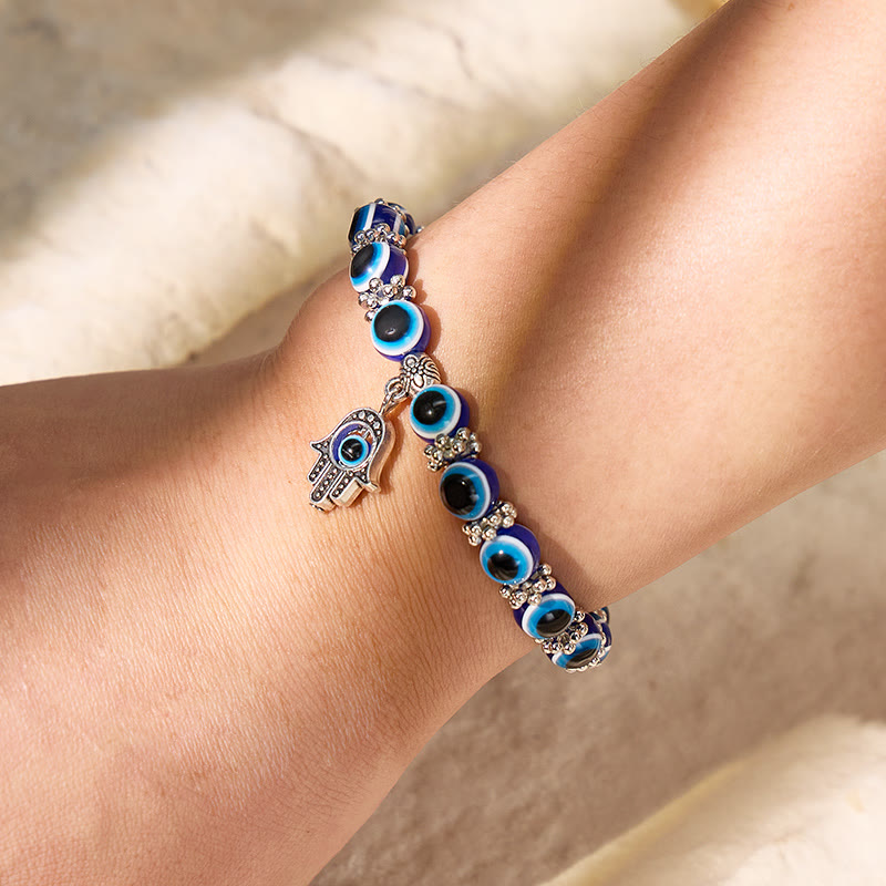 FuAttract Protection Luck & Balance Hamsa Hand Evil Eye Charm Spiritual Bracelet  - image 3
