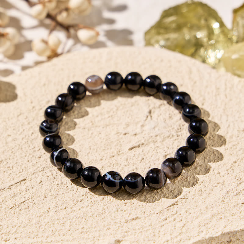 FuAttract Harmony Balance & Positive Vibes Natural Multi Material Stone  Fashion Versatile Bracelet - Black Sardonyx - image 15