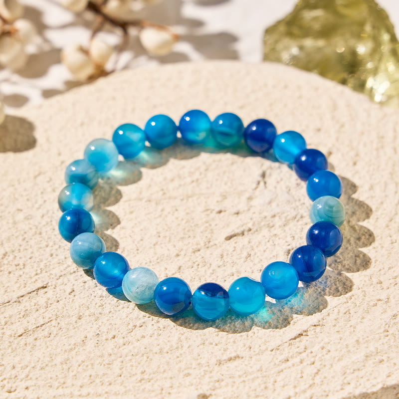 FuAttract Harmony Balance & Positive Vibes Natural Multi Material Stone  Fashion Versatile Bracelet - Blue Lace Agate - image 16