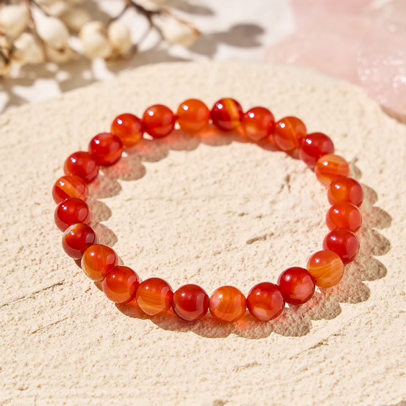 FuAttract Harmony Balance & Positive Vibes Natural Multi Material Stone  Fashion Versatile Bracelet - Red Banded Agate - image 28