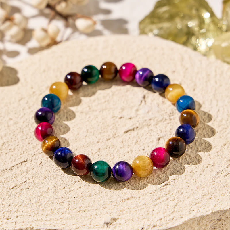 FuAttract Harmony Balance & Positive Vibes Natural Multi Material Stone  Fashion Versatile Bracelet - Multicolor Tiger's Eye - image 51