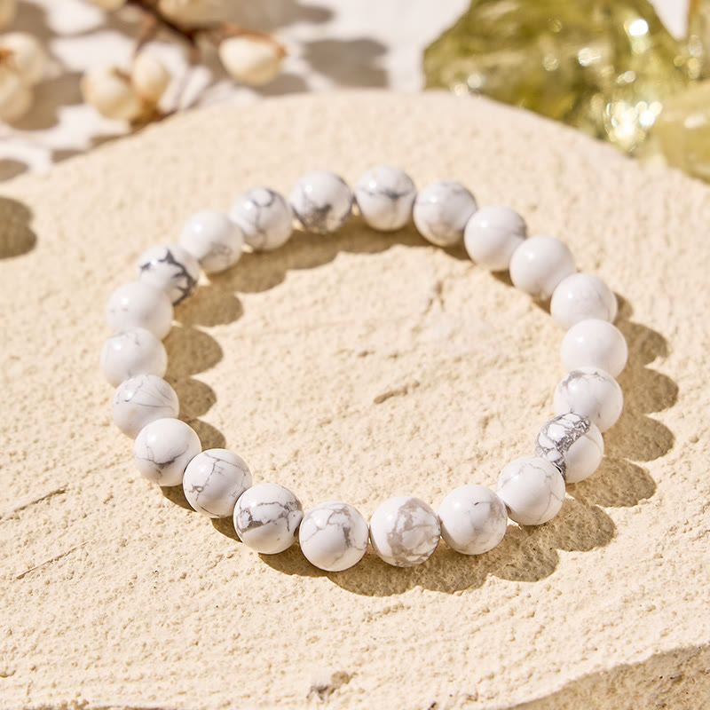 FuAttract Harmony Balance & Positive Vibes Natural Multi Material Stone  Fashion Versatile Bracelet - White Turquoise - image 56