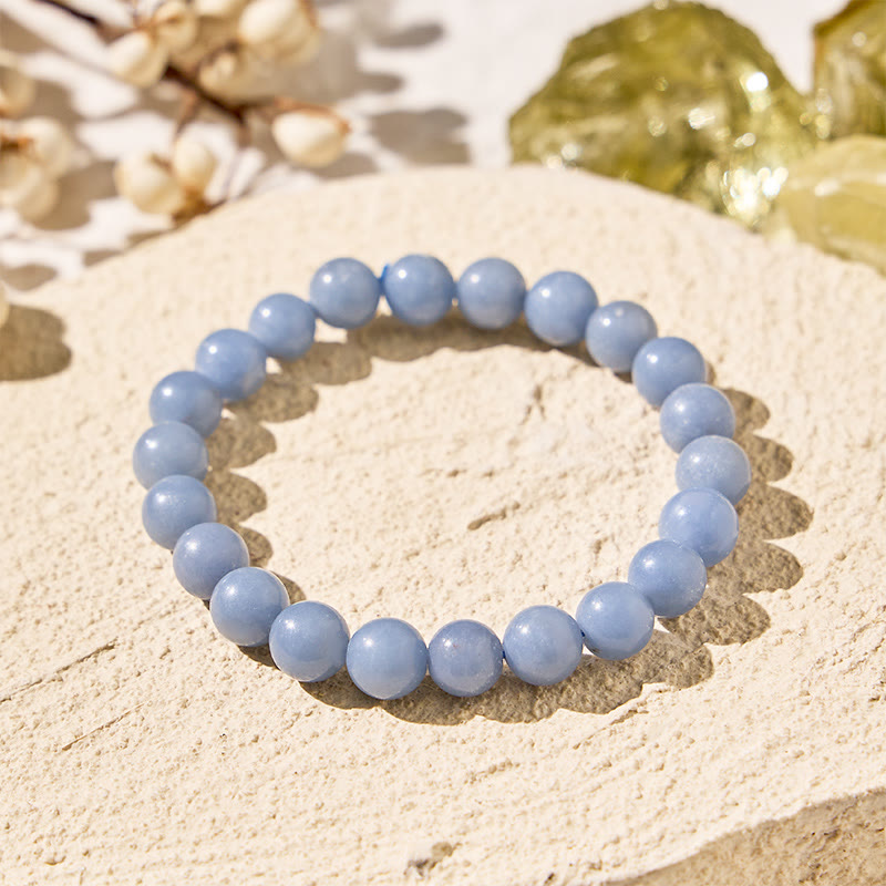 FuAttract Harmony Balance & Positive Vibes Natural Multi Material Stone  Fashion Versatile Bracelet - Angelite - image 68