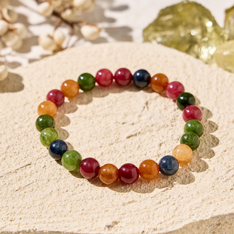 FuAttract Harmony Balance & Positive Vibes Natural Multi Material Stone  Fashion Versatile Bracelet - Tourmaline - image 73