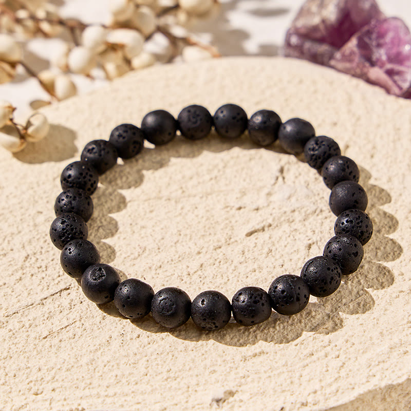FuAttract Harmony Balance & Positive Vibes Natural Multi Material Stone  Fashion Versatile Bracelet - Lava Stone - image 76