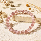 FuAttract Harmony Balance & Positive Vibes Natural Multi Material Stone  Fashion Versatile Bracelet - Magenta Cat's Eye - image 90
