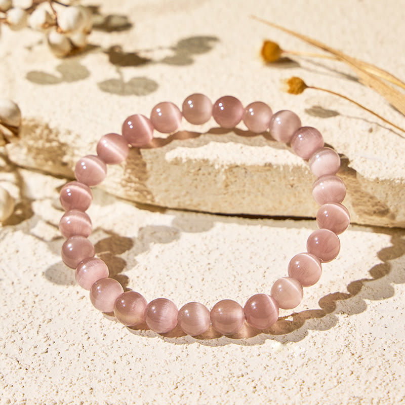 FuAttract Harmony Balance & Positive Vibes Natural Multi Material Stone  Fashion Versatile Bracelet - Magenta Cat's Eye - image 90