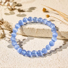 FuAttract Harmony Balance & Positive Vibes Natural Multi Material Stone Unisex Versatile Bracelet - Light Blue Cat's Eye - image 90