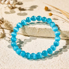 FuAttract Harmony Balance & Positive Vibes Natural Multi Material Stone  Fashion Versatile Bracelet - Deep Lake Blue Cat's Eye - image 93