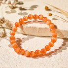FuAttract Harmony Balance & Positive Vibes Natural Multi Material Stone  Fashion Versatile Bracelet - Orange Red Cat's Eye - image 99