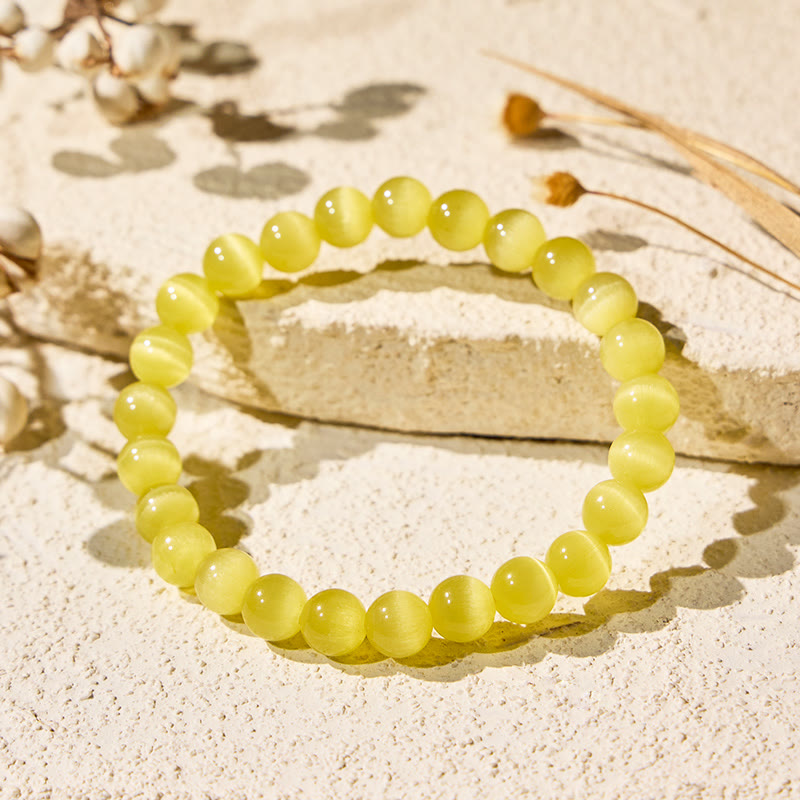 FuAttract Harmony Balance & Positive Vibes Natural Multi Material Stone  Fashion Versatile Bracelet - Bright Yellow Cat's Eye - image 101