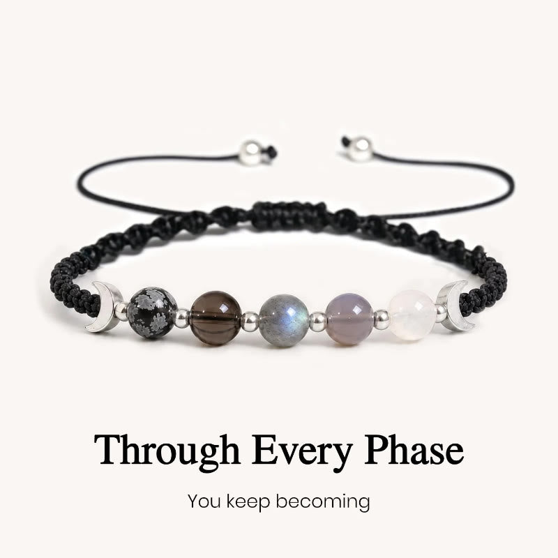 FREE Today: Healing Calm & Balance Black Moon Phase Crystal Protection Bracelet - Black - image 0