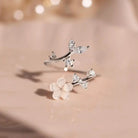 FREE Today: Love Harmony & Grace Mother of Pearl Cherry Blossom Zinc Alloy Ring  - Silver - image 1