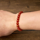FuAttract Protection Blessing & Harmony Colorful Agate Om Mani Mantra Gold Foil Bracelet - image 12