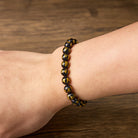 FuAttract Protection Blessing & Harmony Colorful Agate Om Mani Mantra Gold Foil Bracelet - image 14