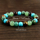 FuAttract Protection Grounding & Confidence Turquoise Tiger's Eye Green Aventurine & African Turquoise Healing Bracelet - image 7
