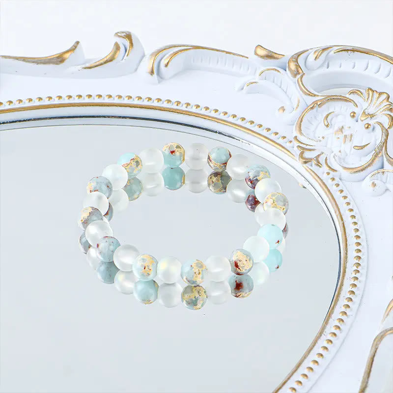 FuAttract Guidance Wisdom & Inner Direction Shoushan Stone Glaze Intention Bracelet - image 2