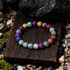 FuAttract Balance Harmony & Alignment Colorful Dalmatian Jasper Seven Chakra Bracelet - image 2