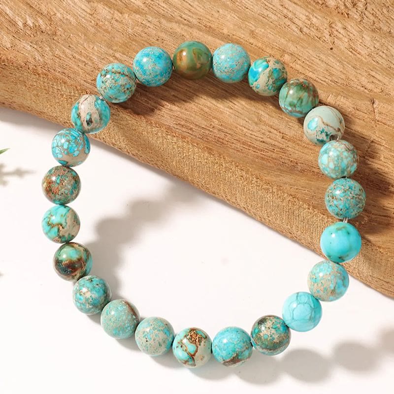 FuAttract Serenity Focus & Emotional Harmony Blue Imperial Stone Blue Turquoise Healing Bracelet - image 3