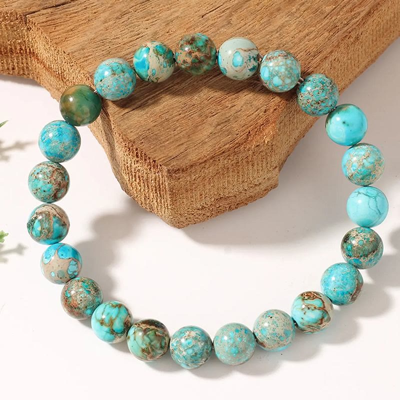 FuAttract Serenity Focus & Emotional Harmony Blue Imperial Stone Blue Turquoise Healing Bracelet - image 1