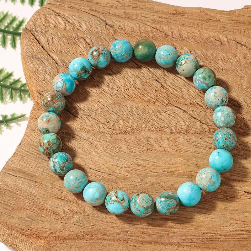 FuAttract Serenity Focus & Emotional Harmony Blue Imperial Stone Blue Turquoise Healing Bracelet - image 4