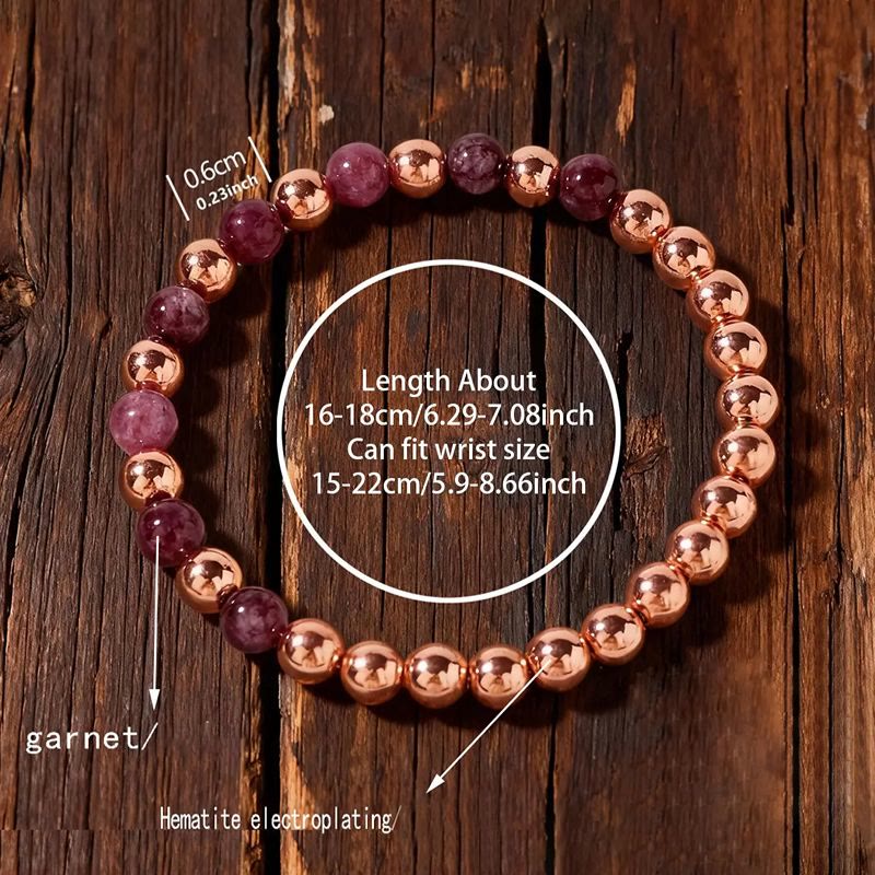 FuAttract Self Love Confidence & Inner Strength Garnet Copper Heart Energy Bracelet - image 6