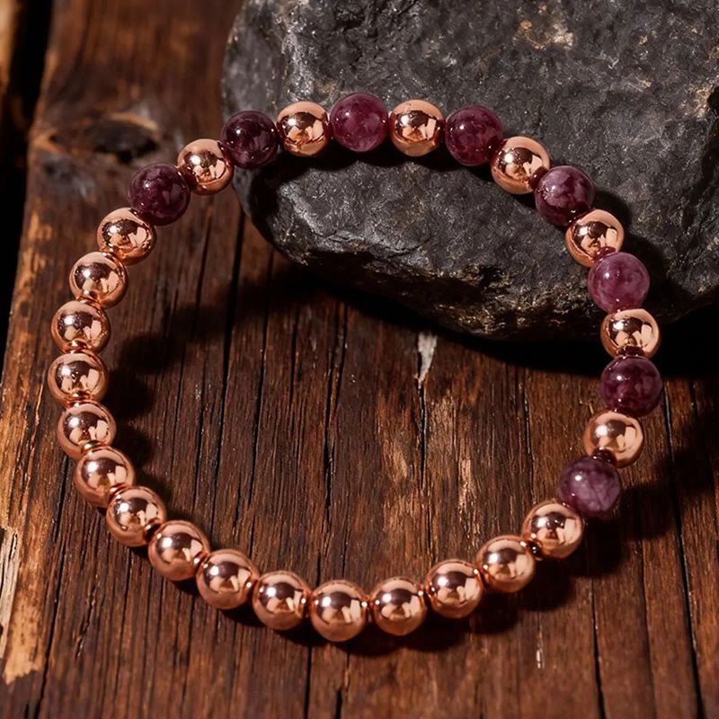 FuAttract Self Love Confidence & Inner Strength Garnet Copper Heart Energy Bracelet - image 4