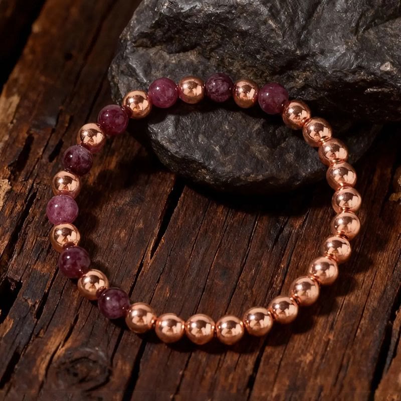 FuAttract Self Love Confidence & Inner Strength Garnet Copper Heart Energy Bracelet - image 2