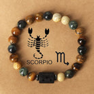 FREE Today: Confidence Balance & Personal Identity Tiger's Eye Picture Jasper Zodiac Signs Bracelet - Scorpio - image 16