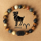 FREE Today: Confidence Balance & Personal Identity Tiger's Eye Picture Jasper Zodiac Signs Bracelet - Aries - image 5
