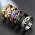 FREE Today: Guidance Harmony & Cosmic Energy Stainless Steel Hollow Star Moon Rotating Ring - image 0