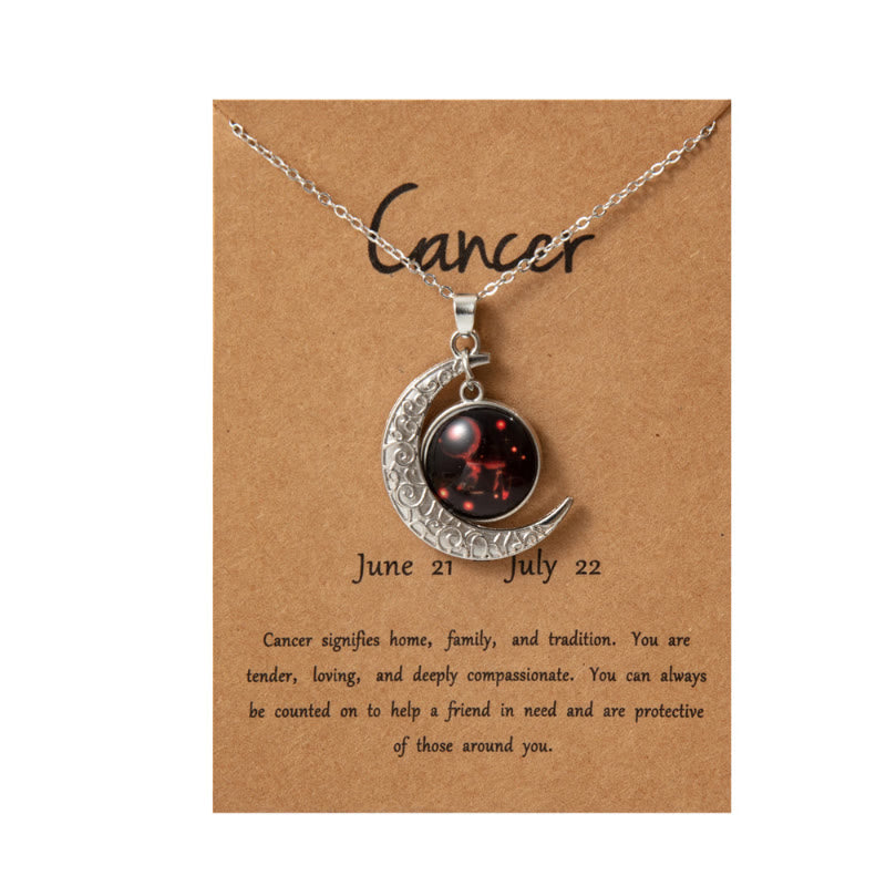 FuAttract Destiny Guidance & Cosmic Harmony Twelve Zodiac Signs Moon Glaze Luminous Pendant Necklace - Cancer - image 9
